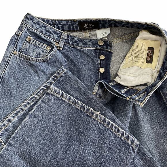 BKLE Buckle BKE Denim Jeans Womens 30 Mid Rise Button Fly Boot Medium Blue VTG - Picture 3 of 7